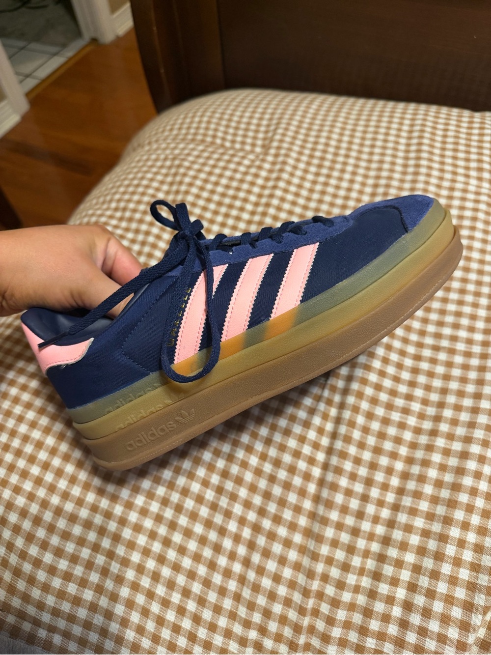 Adidas Navy & Pink Bold Gazelle
